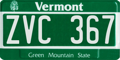 VT license plate ZVC367