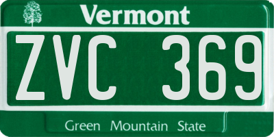 VT license plate ZVC369