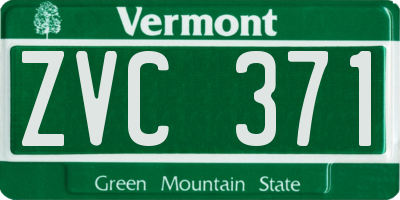 VT license plate ZVC371