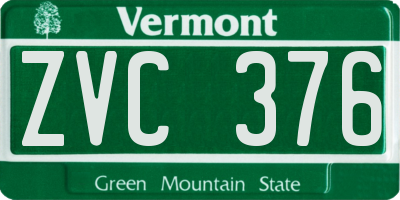 VT license plate ZVC376