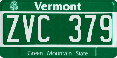VT license plate ZVC379