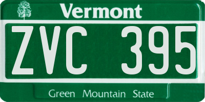 VT license plate ZVC395
