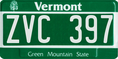 VT license plate ZVC397