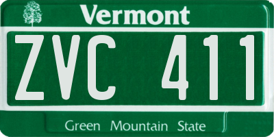 VT license plate ZVC411
