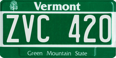 VT license plate ZVC420