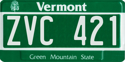 VT license plate ZVC421
