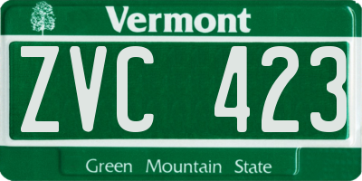 VT license plate ZVC423