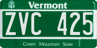 VT license plate ZVC425