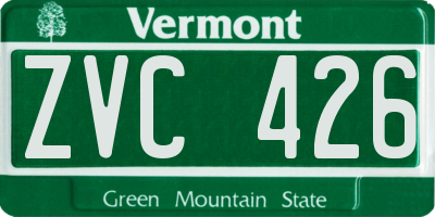 VT license plate ZVC426