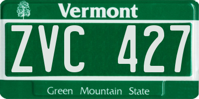VT license plate ZVC427