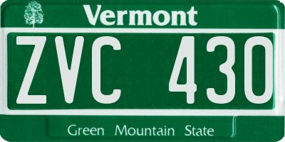 VT license plate ZVC430