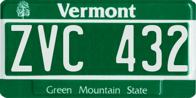 VT license plate ZVC432