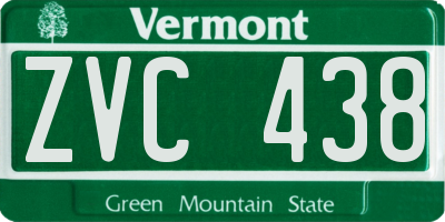 VT license plate ZVC438