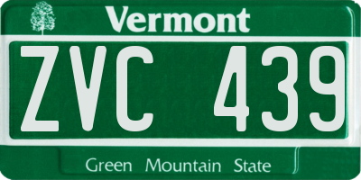 VT license plate ZVC439
