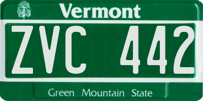 VT license plate ZVC442