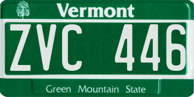 VT license plate ZVC446