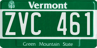 VT license plate ZVC461