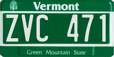 VT license plate ZVC471