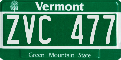 VT license plate ZVC477