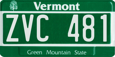 VT license plate ZVC481