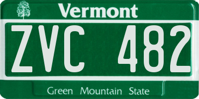 VT license plate ZVC482