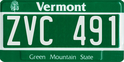 VT license plate ZVC491