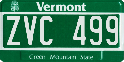 VT license plate ZVC499