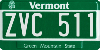 VT license plate ZVC511