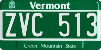VT license plate ZVC513