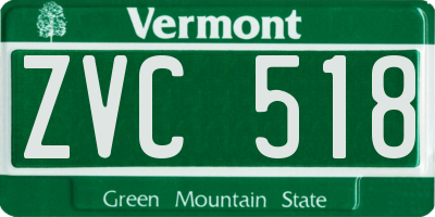 VT license plate ZVC518
