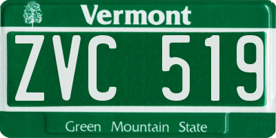 VT license plate ZVC519