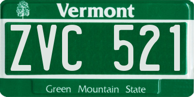 VT license plate ZVC521