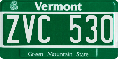VT license plate ZVC530