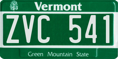 VT license plate ZVC541