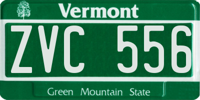 VT license plate ZVC556