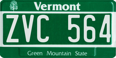 VT license plate ZVC564