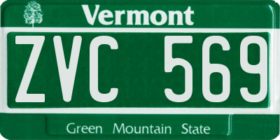 VT license plate ZVC569