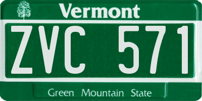 VT license plate ZVC571
