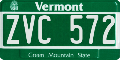 VT license plate ZVC572