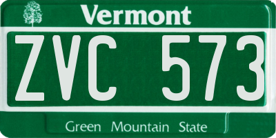 VT license plate ZVC573
