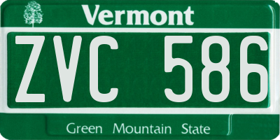 VT license plate ZVC586