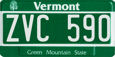 VT license plate ZVC590