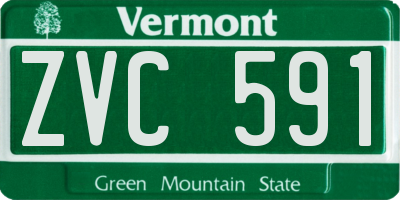 VT license plate ZVC591