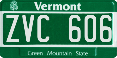VT license plate ZVC606