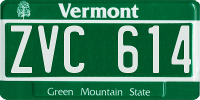 VT license plate ZVC614