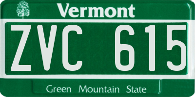 VT license plate ZVC615