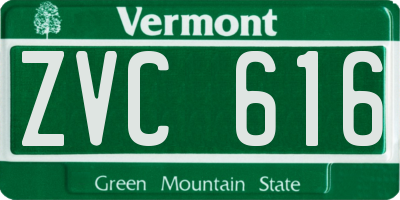 VT license plate ZVC616