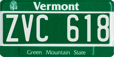 VT license plate ZVC618
