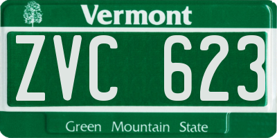 VT license plate ZVC623