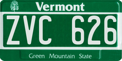 VT license plate ZVC626